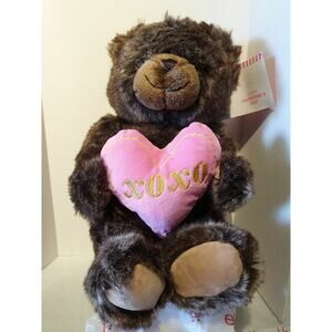 HugMe - Brown Bear with XOXO Heart Plush - 13"